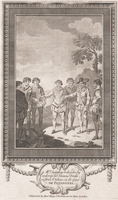 Mr Doughty beheaded by order of Sir Francis Drake, at Port St. Julian, on the Coast of Patagonia